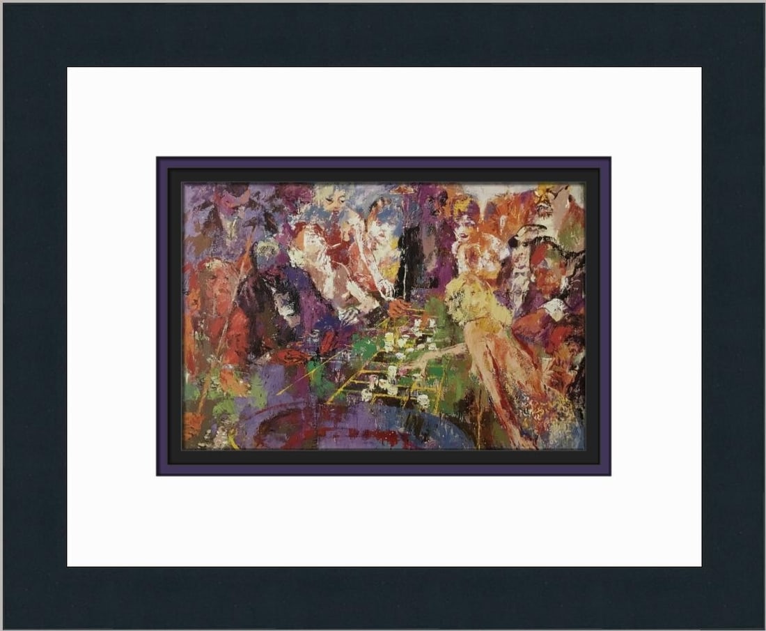 LeRoy Neiman Ladies of the Casino Custom Framed Print 13 x 11: LeRoy Neiman Ladies of the Casino Custom Framed Print 13 x 11 This stunning custom framed print titled "Ladies of the Casino" by renowned artist LeRoy Neiman captures the vibrant essence of casino lif