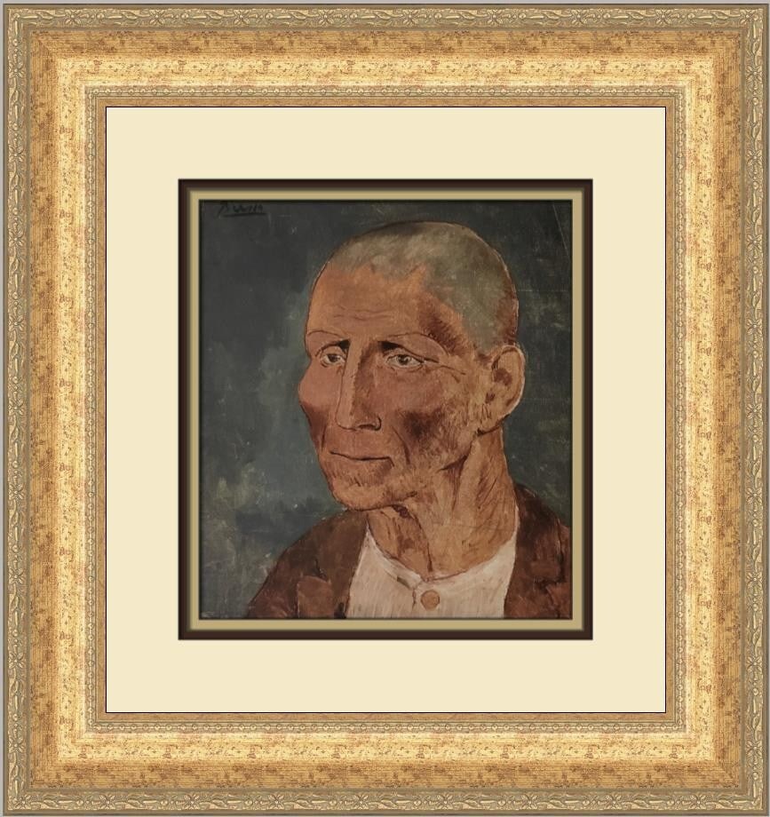 Pablo Picasso Joseph Fondeulla Custom Framed Print 17x17: Pablo Picasso Joseph Fondeulla Custom Framed Print 17x17 This stunning custom framed print titled 'Joseph Fondeulla' by renowned artist Pablo Picasso showcases the fusion of Expressionism and Impressi