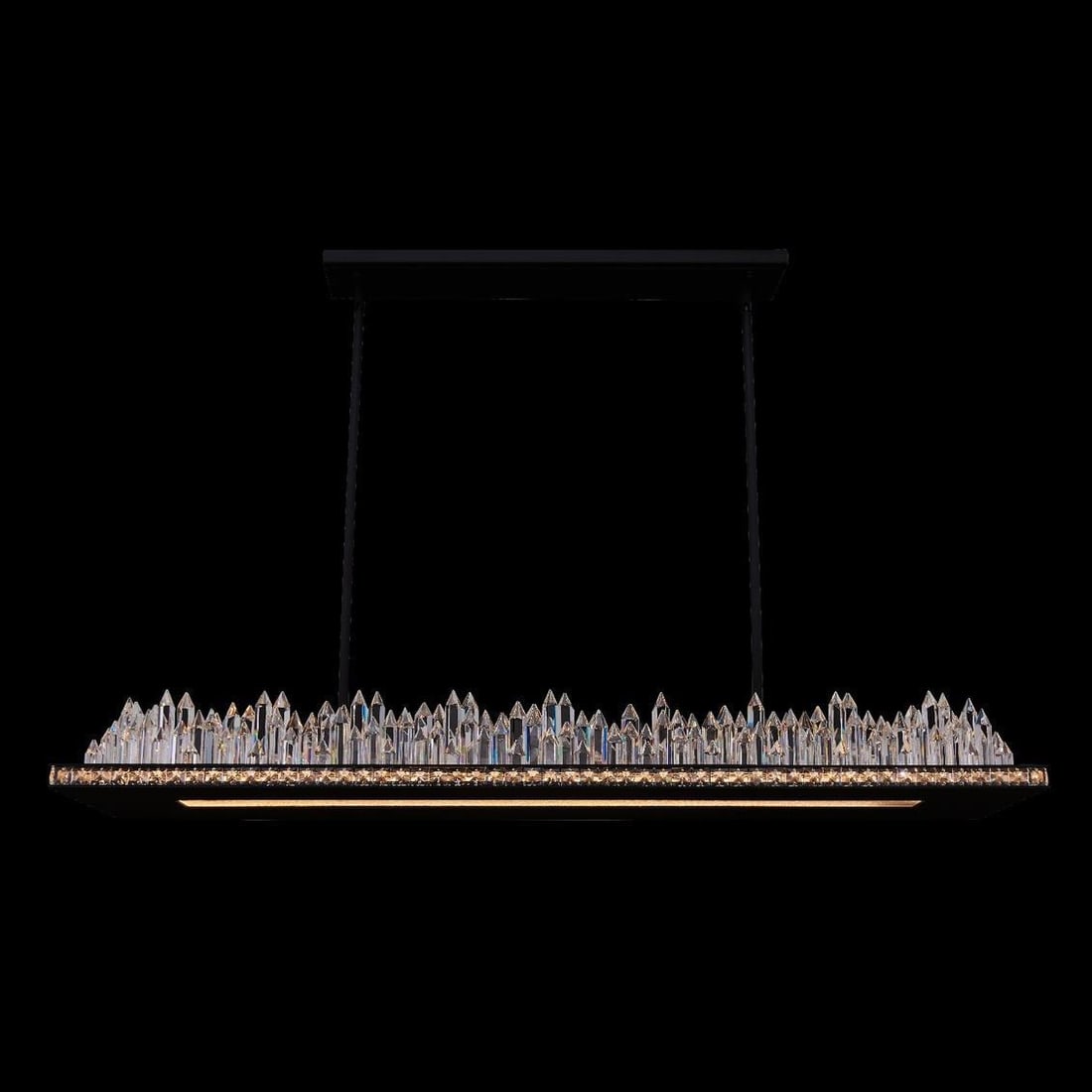 Kalco Orizzonte 44 Crystal Island Fixture LED Dimmable Chrome: Kalco Orizzonte 44 Crystal Island Fixture LED Dimmable Chrome Illuminate your space with the Luxury Orizzonte 44 Crystal Island Fixture, a stunning blend of elegance and functionality. Designed for in