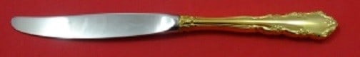 Wallace Shenandoah Vermeil Gold Knife 9 Inch Sterling Silver: Wallace Shenandoah Vermeil Gold Knife 9 Inch Sterling Silver This stunning 9" knife features the exquisite Shenandoah pattern by Wallace, crafted from high-quality sterling silver and adorned with a v