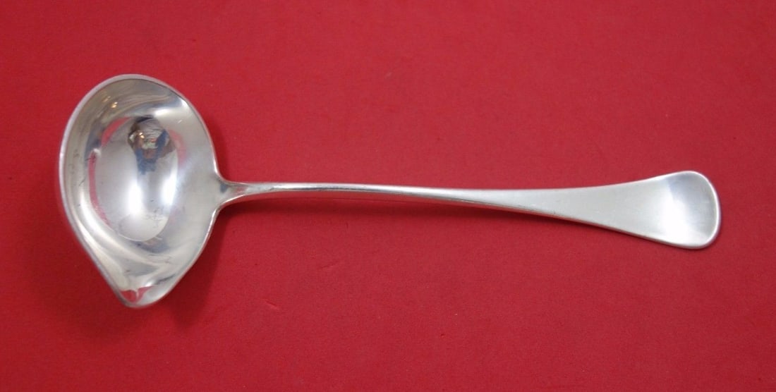 W&S Sorensen Patricia Sterling Silver Gravy Ladle with Spout 6.75": W&S Sorensen Patricia Sterling Silver Gravy Ladle with Spout 6.75" Elevate your dining experience with this exquisite gravy ladle from the Patricia pattern by W & S Sorensen. Crafted from high-quality