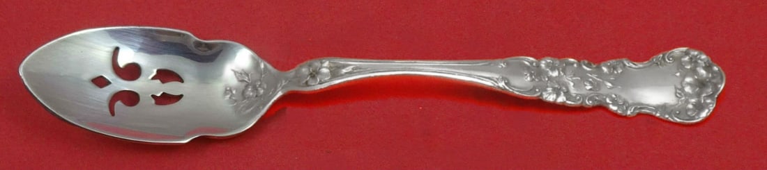 International Sterling Silver Pansy Olive Spoon 5 3/4" Custom Serving: International Sterling Silver Pansy Olive Spoon 5 3/4" Custom Serving This exquisite serving spoon features the elegant Pansy pattern by International Sterling. Measuring 5 3/4 inches, this custom-mad