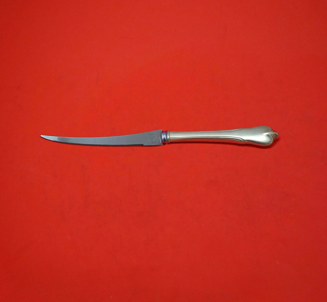 Wallace Grand Colonial Sterling Silver Tomato Knife 7 5/8 Custom Serrated: Wallace Grand Colonial Sterling Silver Tomato Knife 7 5/8 Custom Serrated This exquisite Grand Colonial tomato knife by Wallace features a stunning sterling silver hollow handle paired with a durable