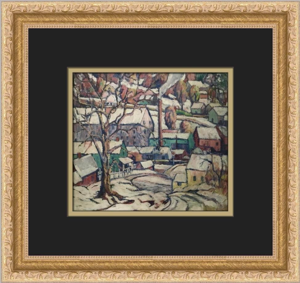 Daniel Brinley Silvermine Connecticut Custom Framed Print 13x13: Daniel Brinley Silvermine Connecticut Custom Framed Print 13x13 This exquisite custom framed print titled "Silvermine Connecticut" by artist Daniel Brinley showcases a blend of Expressionism and Impre