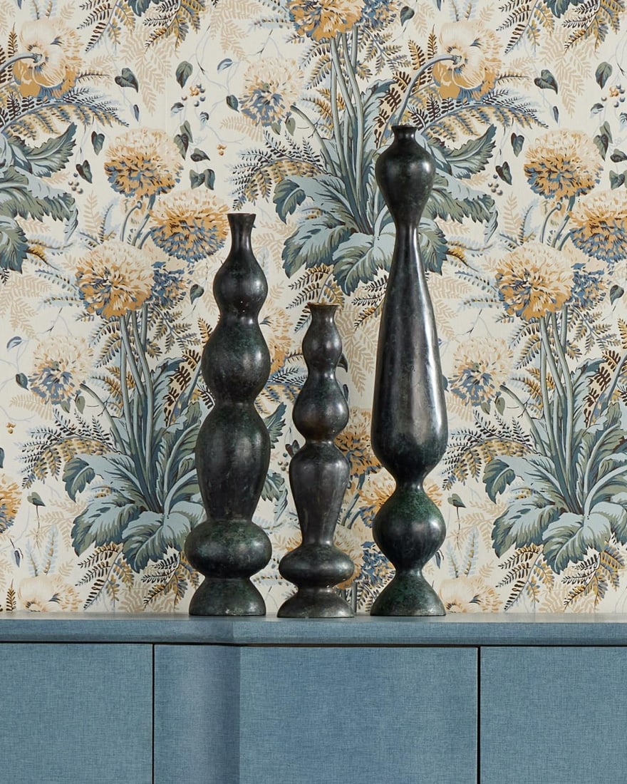 Currey Jade Green Decorative Bronze Vase 20H: Currey Jade Green Decorative Bronze Vase 20H Enhance your decor with this elegant decorative vase, perfect for any space. Crafted from bronze with a stunning jade green finish, this small vase stands