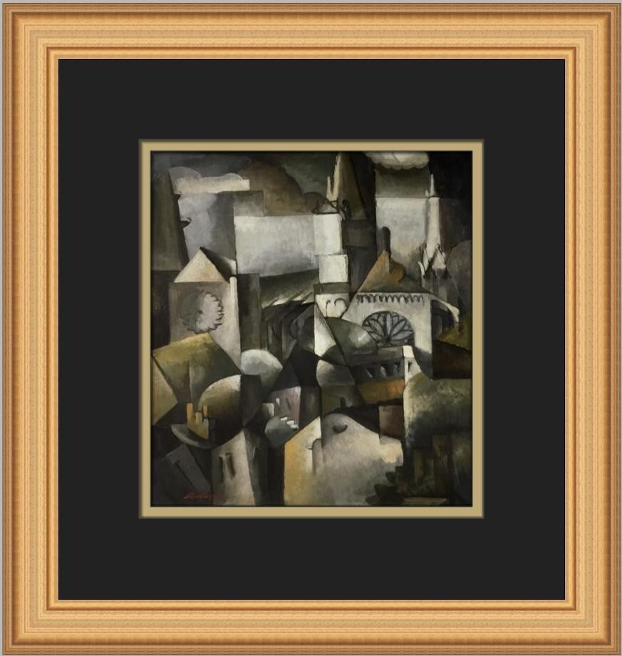 Albert Gleizes The Cathedral of Chartres Custom Framed Print Cubism Art: Albert Gleizes The Cathedral of Chartres Custom Framed Print Cubism Art This stunning custom framed print features Albert Gleizes' renowned work titled "Cathedral of Chartes," showcasing the unique st