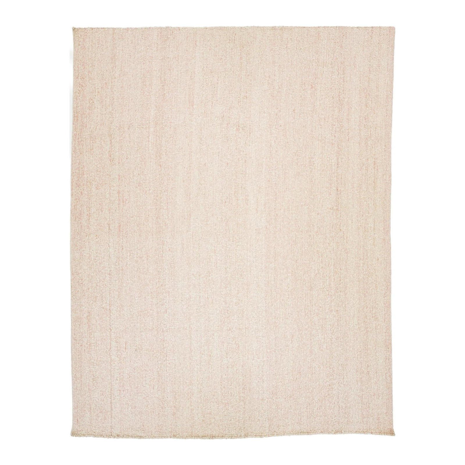 Blush Hand-Knotted Wool and Jute Rug 12'5'' x 15' Modern Style: Blush Hand-Knotted Wool and Jute Rug 12'5'' x 15' Modern Style Enhance your space with this exquisite modern hand-knotted rug, artfully crafted from natural jute and wool. It showcases a soft peach pl