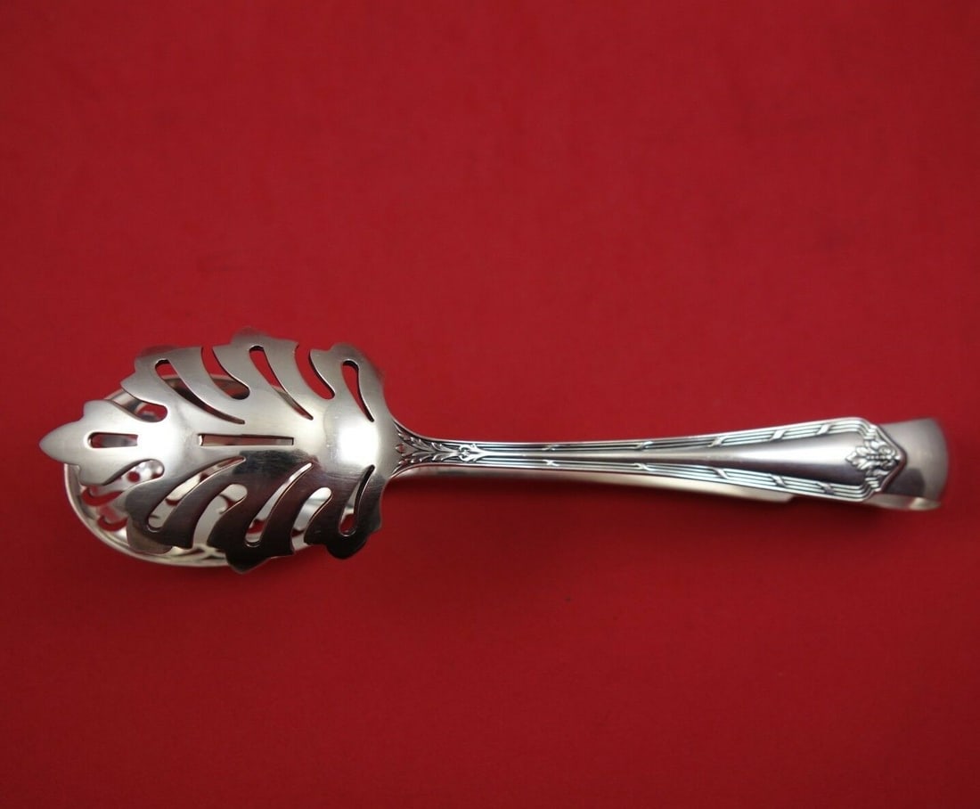 Watson Rochambeau Sterling Silver Ice Tong 6.75 Inch Serving Piece: Watson Rochambeau Sterling Silver Ice Tong 6.75 Inch Serving Piece This exquisite ice tong is crafted from sterling silver and features the elegant Rochambeau pattern by Watson. Measuring 6 3/4 inches
