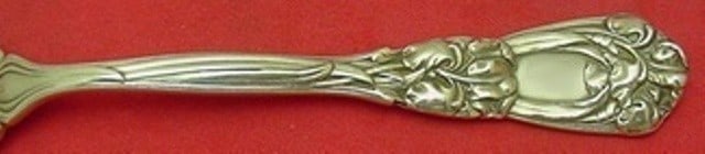 Durgin-Gorham Iris Sterling Silver Buffet Fork 9.5" Monogrammed - 2