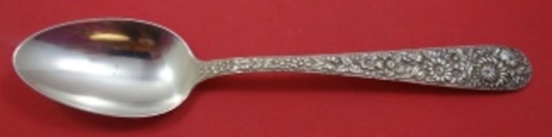 Sterling Silver Place Soup Spoon Repousse Pattern by Kirk 7 Inch: Sterling Silver Place Soup Spoon Repousse Pattern by Kirk 7 Inch This is a Kirk sterling silver place soup spoon in the Repousse pattern. The spoon measures 7 inches in length, is not monogrammed, and