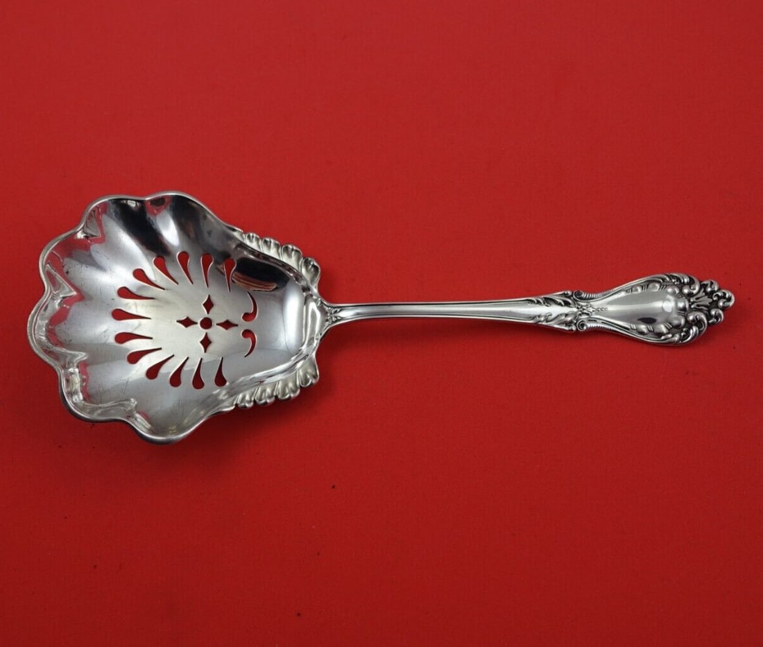 Watson Jermyn Sterling Silver Ice Spoon Small Pierced 7.5 Inches: Watson Jermyn Sterling Silver Ice Spoon Small Pierced 7.5 Inches This exquisite ice spoon is crafted in sterling silver and features the elegant Jermyn pattern by Watson. Measuring 7 1/2 inches, this