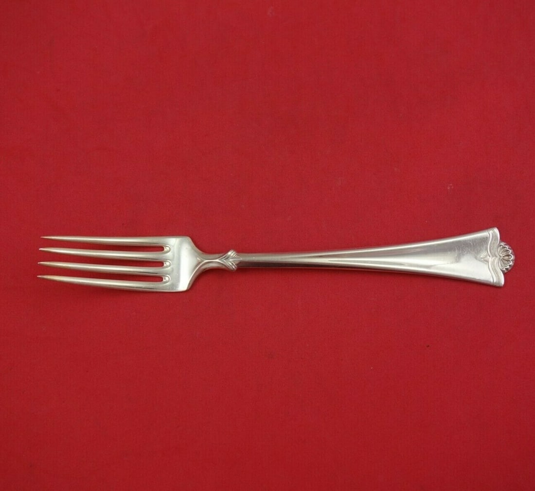 Th. Olsens Konval Sterling Silver 8 Inch Dinner Fork: Th. Olsens Konval Sterling Silver 8 Inch Dinner Fork This exquisite dinner fork is part of the Konval pattern by Th. Olsens, crafted from high-quality sterling silver. Measuring 8 inches, this fork bo