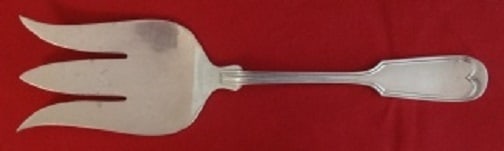 Frank Smith Fiddle Thread Sterling Silver Salad Serving Fork 9" Monogrammed: Frank Smith Fiddle Thread Sterling Silver Salad Serving Fork 9" Monogrammed This exquisite salad serving fork is crafted from all sterling silver and showcases the elegant Fiddle Thread pattern design