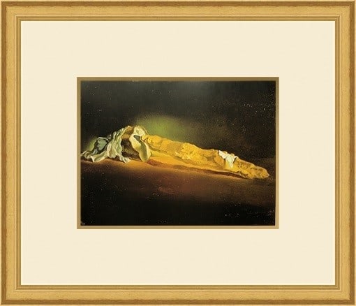Salvador Dali Ordinary French Loaf Custom Framed Surrealist Print: Salvador Dali Ordinary French Loaf Custom Framed Surrealist Print This striking custom framed print features Salvador Dali's iconic work titled "Ordinary French Loaf," showcasing his signature surreal