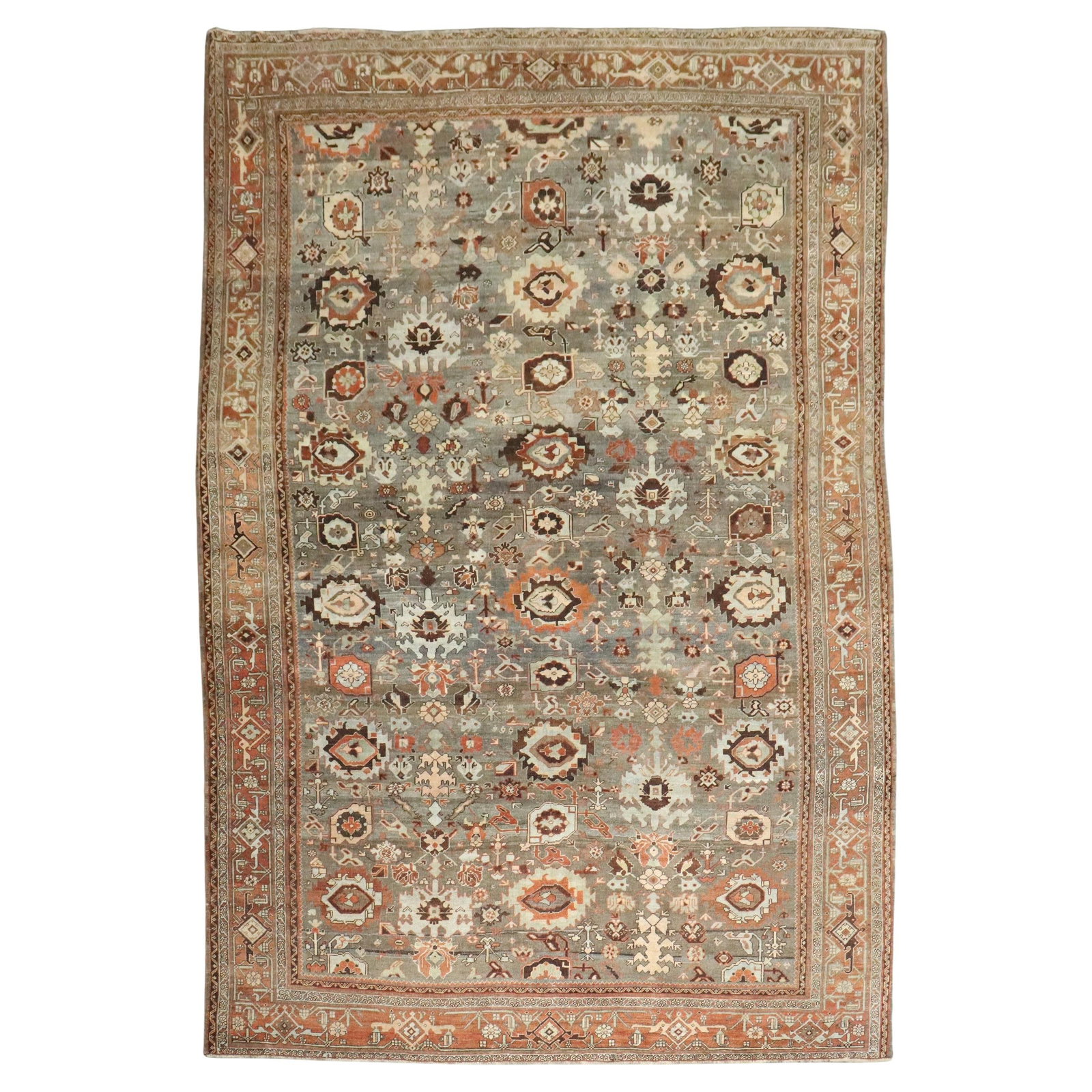 Antique Persian Bidjar Room Size Carpet 104 x 152 in Wool Hand-Knotted: Antique Persian Bidjar Room Size Carpet 104 x 152 in Wool Hand-Knotted Elevate your space with this stunning antique Persian Bidjar carpet, a true masterpiece from the early 20th century. Hand-knotted
