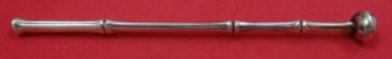 Sterling Silver Bar Muddler Bamboo Pattern by Tiffany & Co 6.75 Inch: Sterling Silver Bar Muddler Bamboo Pattern by Tiffany & Co 6.75 Inch This Tiffany & Co. Bamboo pattern bar muddler is crafted entirely from sterling silver. Measuring 6 3/4 inches in length, it featur