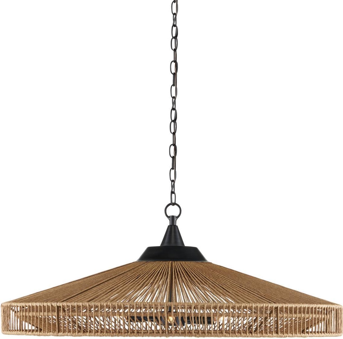 Currey Maldives Rope Bowl Chandelier UL-Listed Black Satin Finish 5 Bulbs: Currey Maldives Rope Bowl Chandelier UL-Listed Black Satin Finish 5 Bulbs Illuminate your space with the Elegant Maldives Rope Chandelier, a striking bowl chandelier that combines style and functional