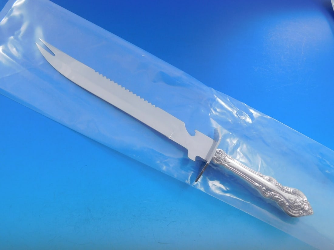 Towle El Grandee Sterling Silver Ham Slice Knife 12 Custom: Towle El Grandee Sterling Silver Ham Slice Knife 12 Custom Introducing the El Grandee by Towle Sterling Silver Ham Slice, a beautifully crafted serving knife that embodies both elegance and functional