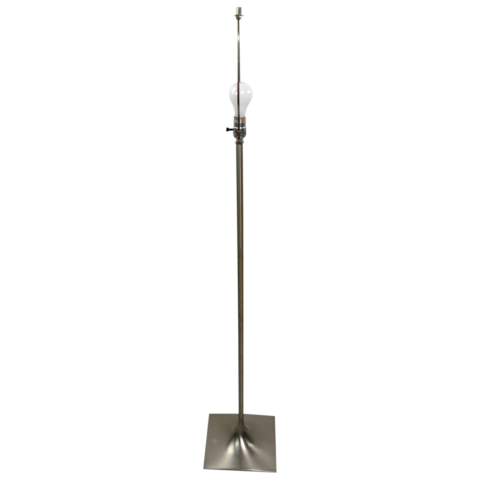 Vintage Classic Mod Floor Lamp by Laurel Silver Steel 56.75": Vintage Classic Mod Floor Lamp by Laurel Silver Steel 56.75" This classic Mod floor lamp by Laurel features a sleek satin metal finish, showcasing some cosmetic wear that is normal and consistent with