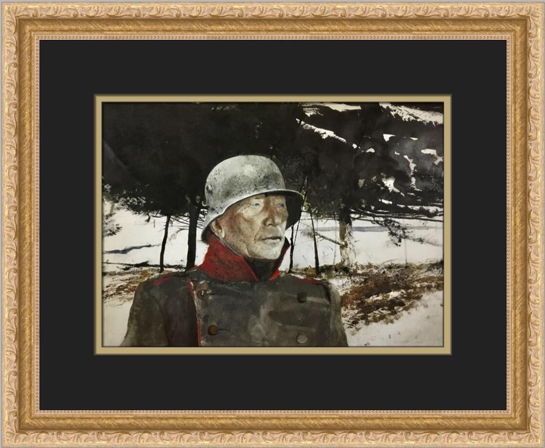 Andrew Wyeth The German Custom Framed Print 14 x 17 Landscape: Andrew Wyeth The German Custom Framed Print 14 x 17 Landscape This captivating print titled "The German" by renowned artist Andrew Wyeth captures the essence of Expressionism and Impressionism. Create
