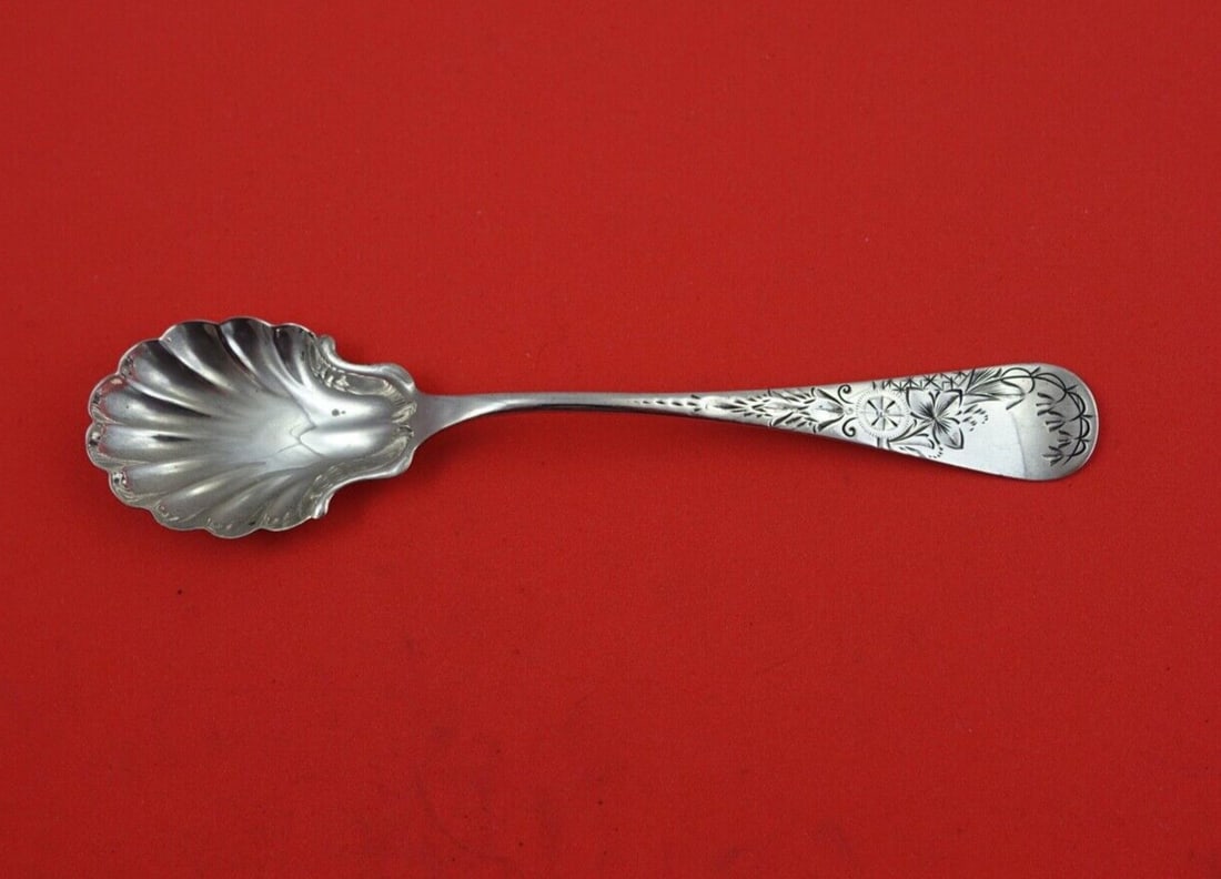 Whiting Antique Lily Engraved Sterling Silver Ice Cream Spoon 5 3/4": Whiting Antique Lily Engraved Sterling Silver Ice Cream Spoon 5 3/4" This exquisite antique ice cream spoon is crafted from sterling silver and features the elegant Antique Lily Engraved pattern by Wh
