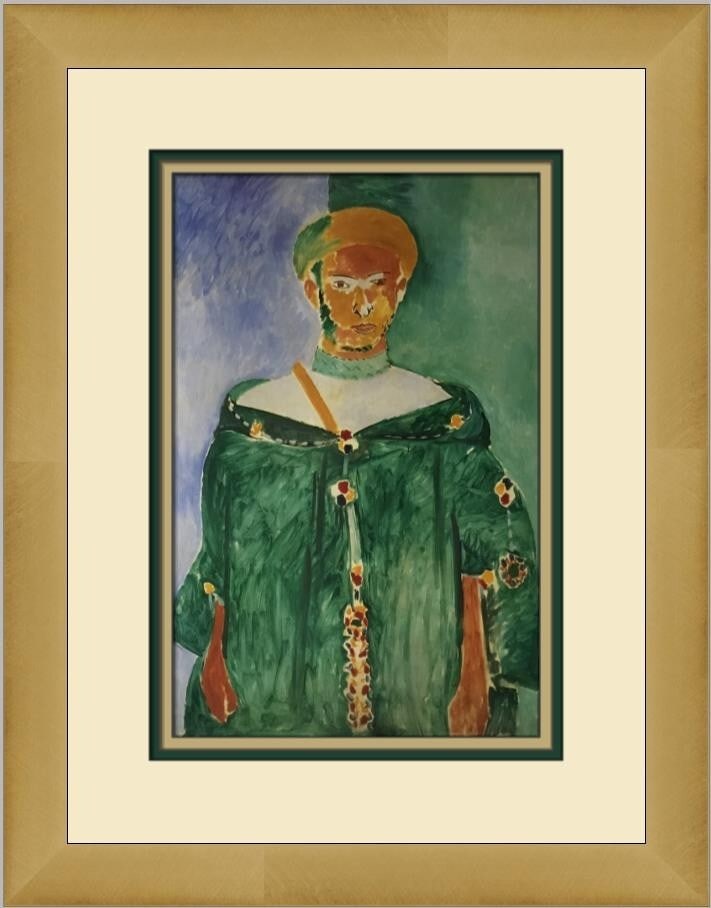 Henri Matisse The Standing Riffian Custom Framed Print 16 x 13 Impressionism Lithograph: Henri Matisse The Standing Riffian Custom Framed Print 16 x 13 Impressionism Lithograph This custom framed print features Henri Matisse's artwork titled "The Standing Riffian." Measuring 16 in. by 13