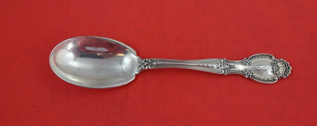 Tiffany & Co Richelieu Sterling Silver Preserve Spoon 7 1/8": Tiffany & Co Richelieu Sterling Silver Preserve Spoon 7 1/8" Presenting a stunning preserve spoon from the renowned Richelieu pattern by Tiffany & Co. This exquisite piece is crafted from high-quality