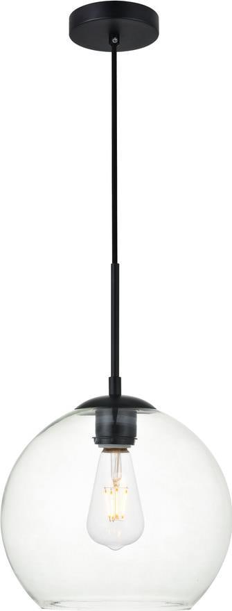 Elegant Baxter Black Pendant Light Clear Glass UL-Listed: Elegant Baxter Black Pendant Light Clear Glass UL-Listed Illuminate your space with the sophisticated Baxter Black Pendant Light, a perfect blend of transitional style and modern design. This pendant