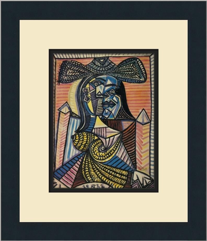 Pablo Picasso Seated Woman III Custom Framed Art Print 14 x 12: Pablo Picasso Seated Woman III Custom Framed Art Print 14 x 12 This exquisite custom framed print features Pablo Picasso's renowned artwork, "Seated Woman III." Measuring 14 in. by 12 in., it is profe