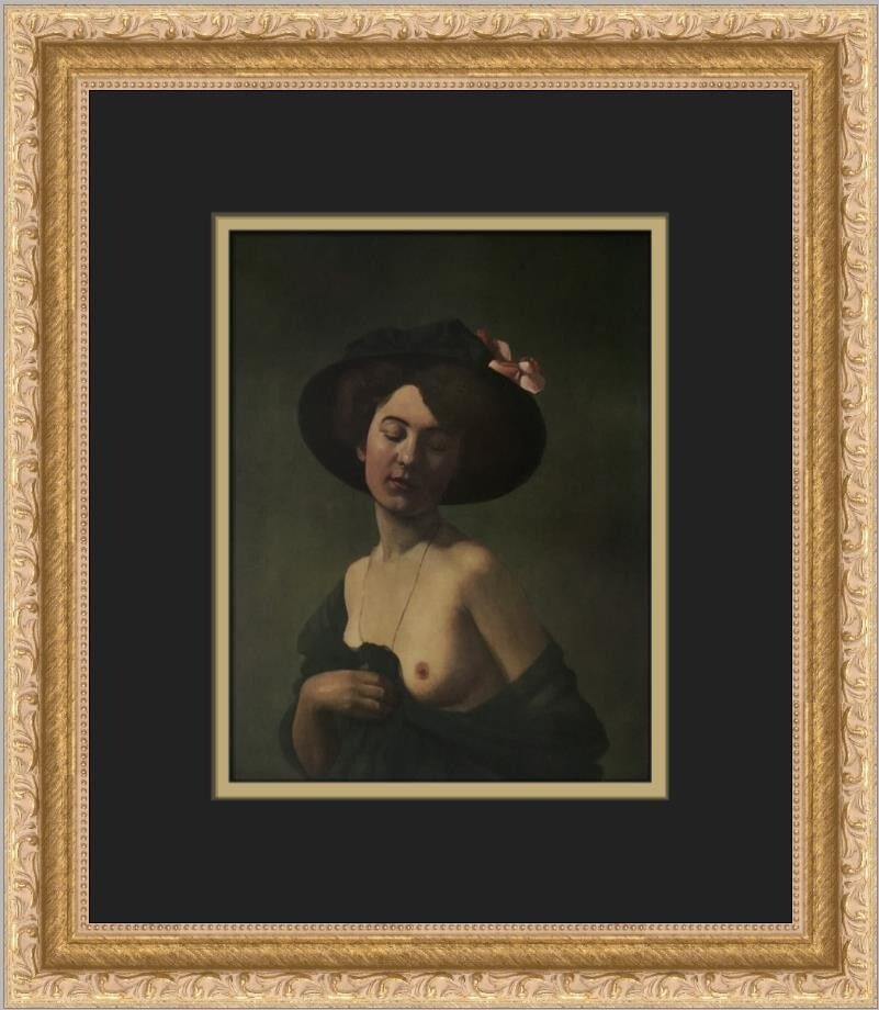Felix Vallotton Portrait of a Woman Custom Framed Print 14 x 12: Felix Vallotton Portrait of a Woman Custom Framed Print 14 x 12 This exquisite custom framed print titled 'Portrait of a Woman' by Felix Vallotton captures the essence of Impressionism. Measuring 14 i