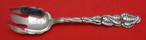 Tiffany and Co Ailanthus Sterling Silver Serving Fork 8 1/8 Inches: Tiffany and Co Ailanthus Sterling Silver Serving Fork 8 1/8 Inches Discover the exquisite Ailanthus serving fork crafted by Tiffany and Co., a stunning piece of sterling silverware from the 1850-1899