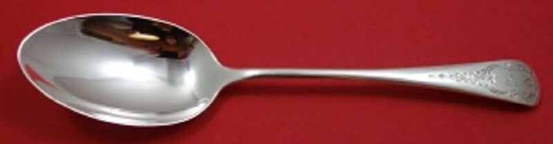 Birks Brentwood Sterling Silver Serving Spoon 8 5/8 Inches: Birks Brentwood Sterling Silver Serving Spoon 8 5/8 Inches This exquisite serving spoon is part of the Brentwood pattern by Birks, crafted from high-quality sterling silver. At 8 5/8 inches in length,