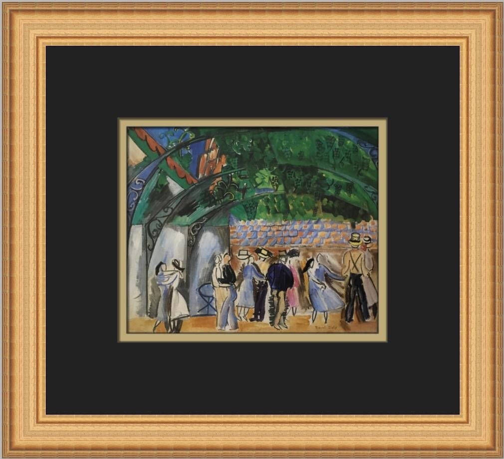 Raoul Duffy July 14th in Vence Custom Framed Lithograph Art Print: Raoul Duffy July 14th in Vence Custom Framed Lithograph Art Print Experience the charm of Raoul Duffy's impressionistic work with this beautiful reproduction print titled "July 14th in Vence." This pi