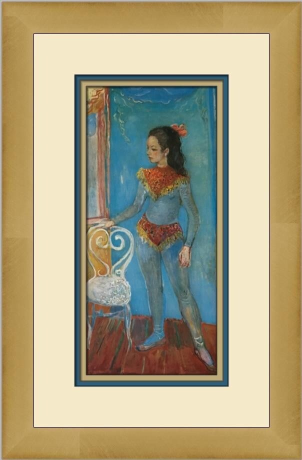 C Terechkowitch A Young Dancing Girl Custom Framed Print 16x11 Impressionism: C Terechkowitch A Young Dancing Girl Custom Framed Print 16x11 Impressionism Presenting a captivating impressionist print titled "A Young Dancing Girl" by artist C Terechkowitch, produced in 1977. Thi