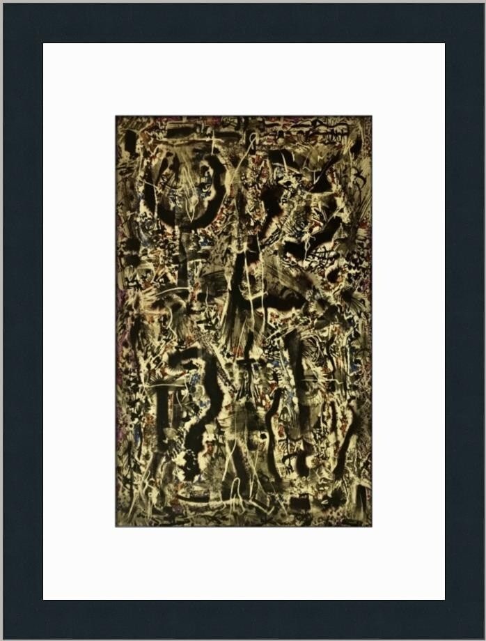 Alfonso Ossorio Number 14 Custom Framed Abstract Print 17 x 13: Alfonso Ossorio Number 14 Custom Framed Abstract Print 17 x 13 Enhance your art collection with this stunning custom framed print titled "Number 14" by renowned artist Alfonso Ossorio. This medium-siz
