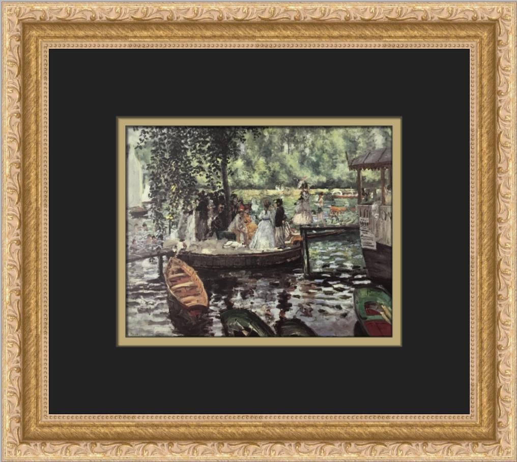 Pierre-Auguste Renoir La Grenouilliere Framed Print Impressionism: Pierre-Auguste Renoir La Grenouilliere Framed Print Impressionism This exquisite custom framed print features Pierre-Auguste Renoir's iconic artwork, 'La Grenouilliere.' Measuring 14 inches in width a