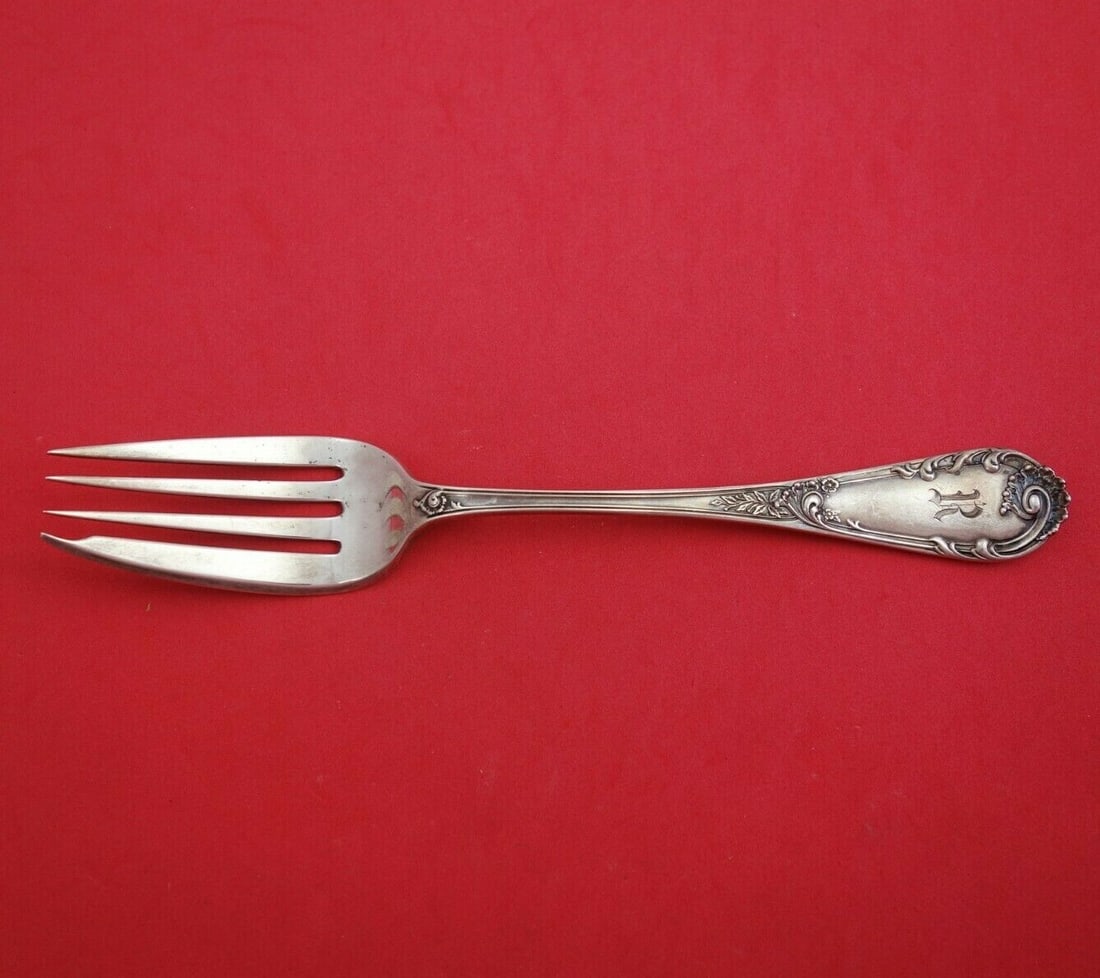 Dominick & Haff Louis XIV Sterling Silver Cold Meat Fork 8 3/8": Dominick & Haff Louis XIV Sterling Silver Cold Meat Fork 8 3/8" Experience a piece of history with this exquisite serving fork from the Louis XIV Old Style pattern by Dominick & Haff. Crafted from hig