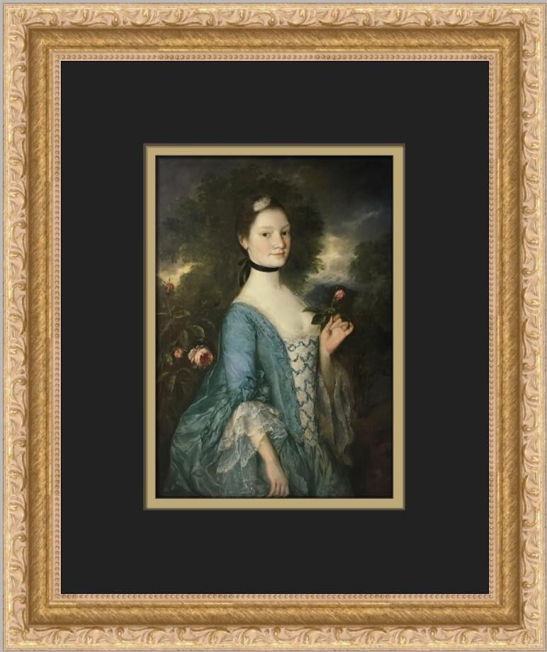 Thomas Gainsborough Lady Innes Custom Framed Art Print 1982: Thomas Gainsborough Lady Innes Custom Framed Art Print 1982 This exquisite custom framed print features Thomas Gainsborough's renowned artwork titled "Lady Innes," showcasing a captivating portrait. P