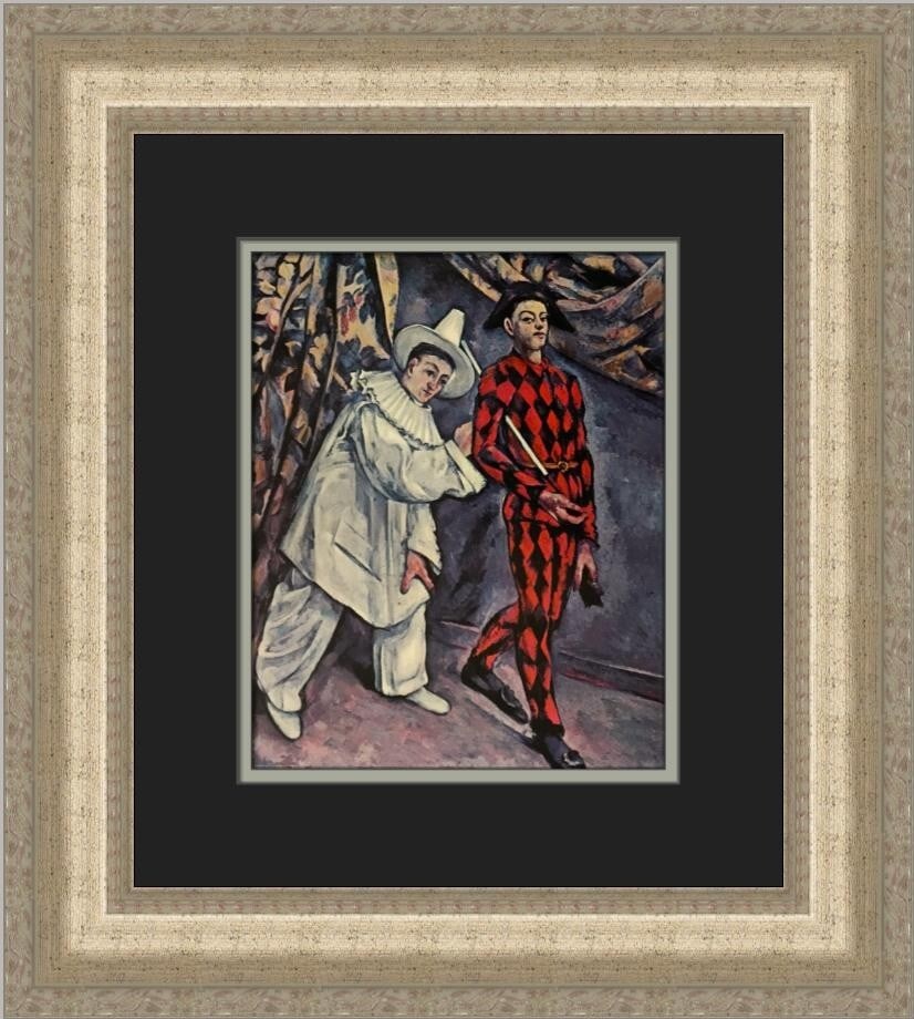Paul Cezanne Mardi Gras Custom Framed Print 1979 Expressionism Art: Paul Cezanne Mardi Gras Custom Framed Print 1979 Expressionism Art This exquisite custom framed print titled 'Mardi Gras' by Paul Cezanne captures the essence of the famed celebration. Measuring 18 in
