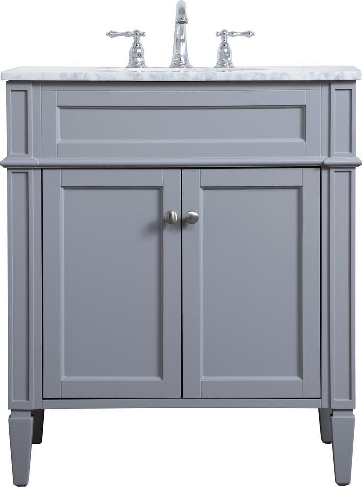 Elegant Lighting Gray Contemporary Bathroom Vanity 35H: Elegant Lighting Gray Contemporary Bathroom Vanity 35H Elevate your bathroom with this sleek gray vanity, designed for modern aesthetics. Crafted from solid wood with an MDF construction, this contemp