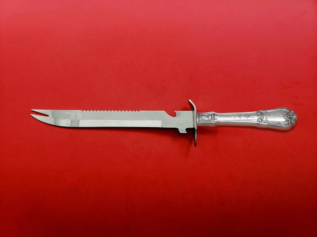 Gorham Touraine Sterling Silver Ham Slice Knife 11 1/2" Custom: Gorham Touraine Sterling Silver Ham Slice Knife 11 1/2" Custom Introducing the Touraine ham slice knife by Gorham, a stunning piece crafted from sterling silver with a hollow handle. This custom-made