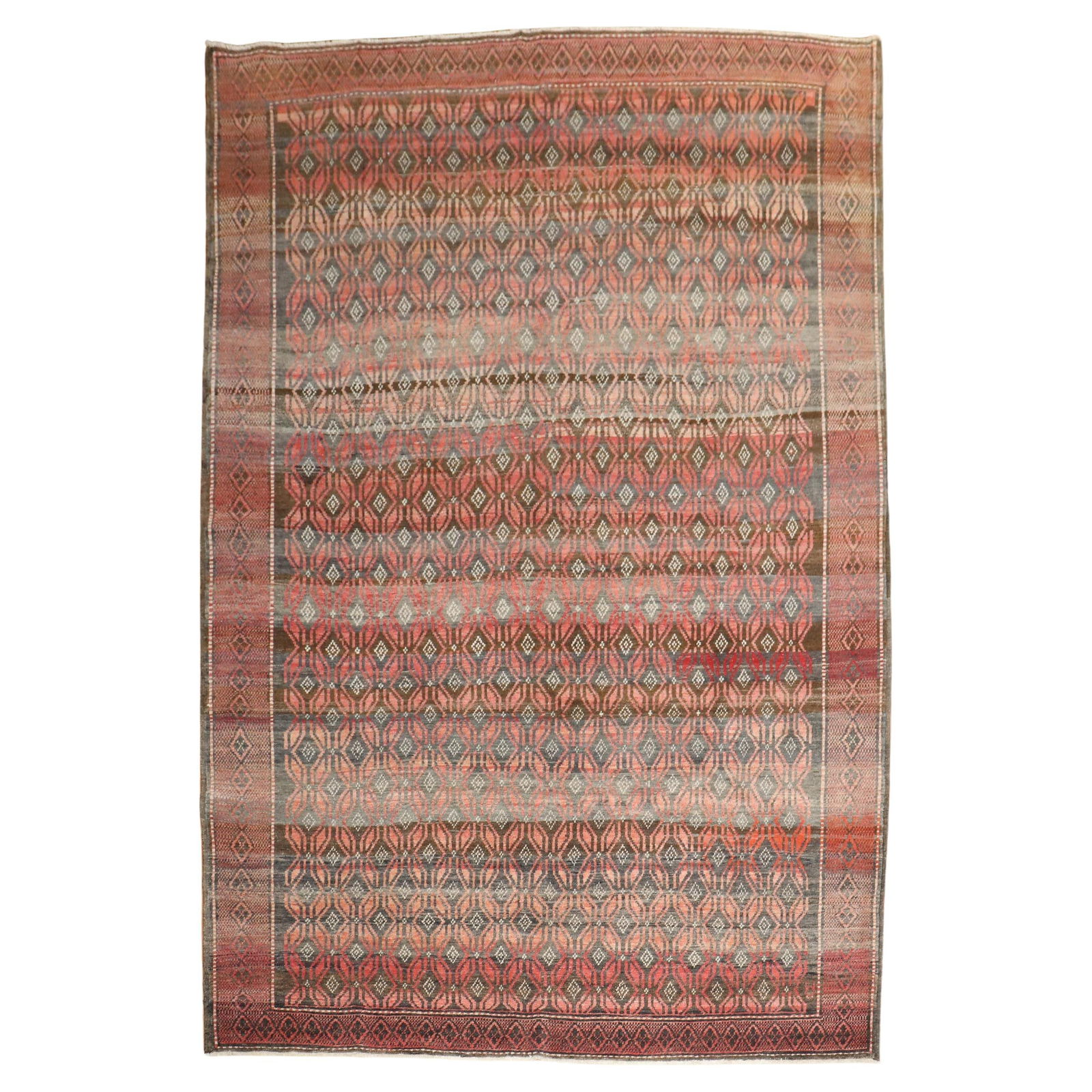 Mid 20th Century Zabihi Collection Turkish Tribal Rug 80 x 112 Hand-Knotted Wool: Mid 20th Century Zabihi Collection Turkish Tribal Rug 80 x 112 Hand-Knotted Wool This stunning Tribal Turkish rug from the Zabihi Collection features a striking design and durable craftsmanship. Measu