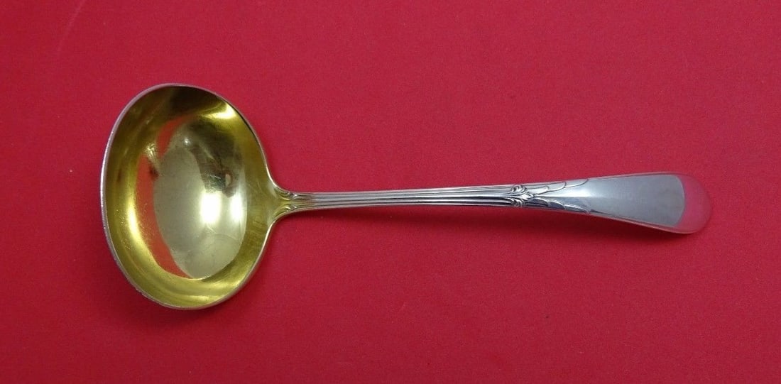 Gorham Rose Marie Sterling Silver Gravy Ladle Gold Washed 6.5 Inches: Gorham Rose Marie Sterling Silver Gravy Ladle Gold Washed 6.5 Inches This exquisite Rose Marie gravy ladle by Gorham showcases a classic design in the elegant Rose Marie pattern. Crafted from high-qua