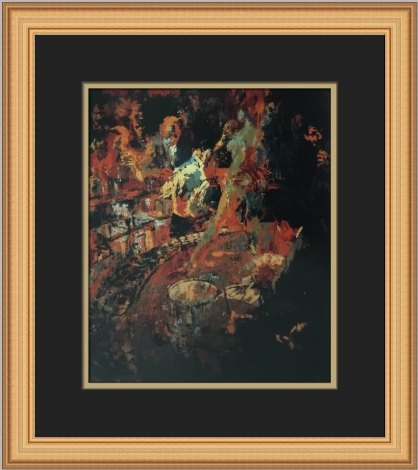 LeRoy Neiman Bar Dancer Framed Print Expressionism 2003: LeRoy Neiman Bar Dancer Framed Print Expressionism 2003 This stunning custom framed print by renowned artist LeRoy Neiman captures the vibrant energy of a bar dancer in exquisite detail. Measuring 17
