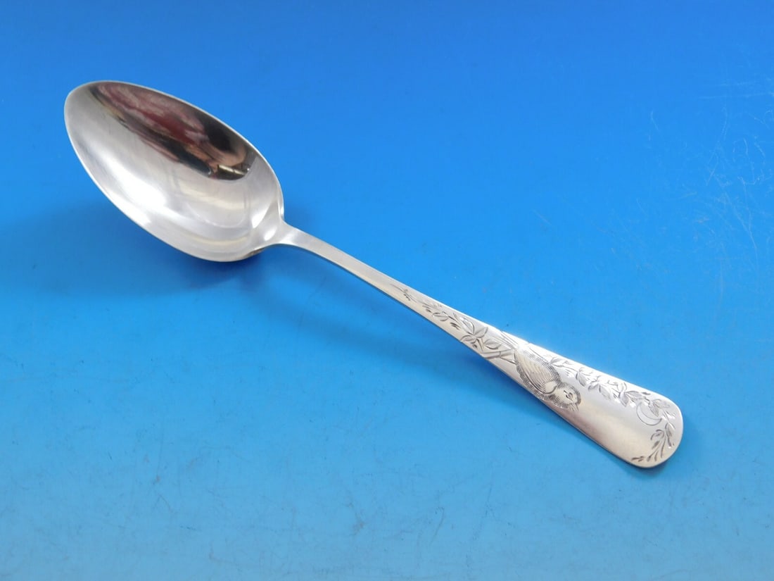 Gorham Nightingale Sterling Silver Teaspoon Antique Flatware 5 3/4": Gorham Nightingale Sterling Silver Teaspoon Antique Flatware 5 3/4" Discover the exquisite Nightingale teaspoon by Gorham, crafted from sterling silver and measuring 5 3/4". This beautiful piece hails