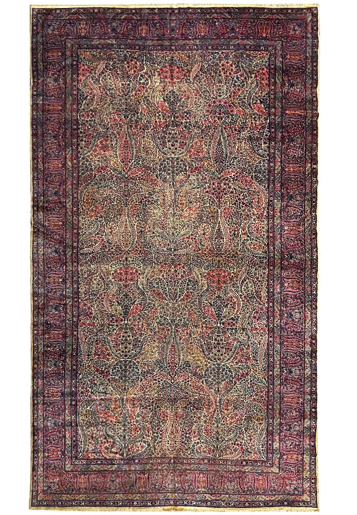 10 x 18.6 Multi-Color Semi-Antique Persian Lavar Area Rug: 10 x 18.6 Multi-Color Semi-Antique Persian Lavar Area Rug Free continental US Shipping Enhance your living space with the timeless elegance of this 10' x 18.6' Multi-Color Semi-Antique Persian Large L