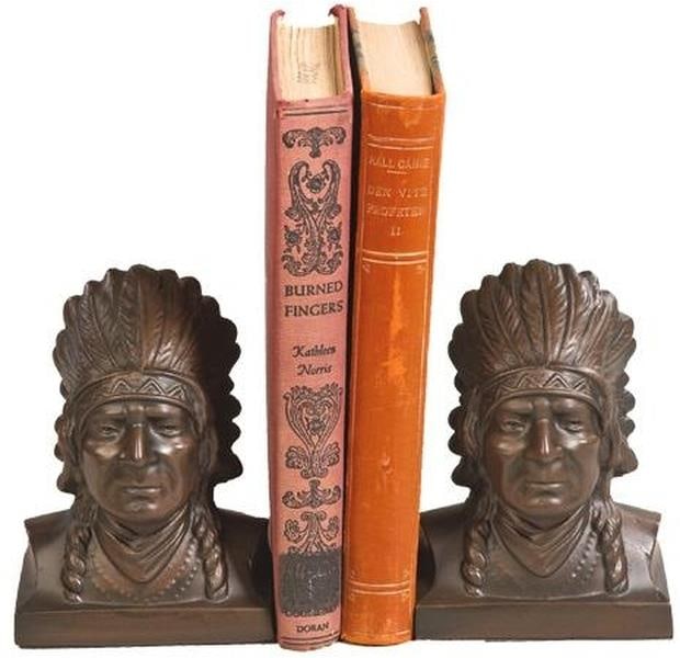 Lodge Style Indian Chief Resin Bookends American West Collection: Lodge Style Indian Chief Resin Bookends American West Collection This item is made at time of order. Please allow 42 to 70 days for production. Enhance your home decor with these stunning Lodge Style