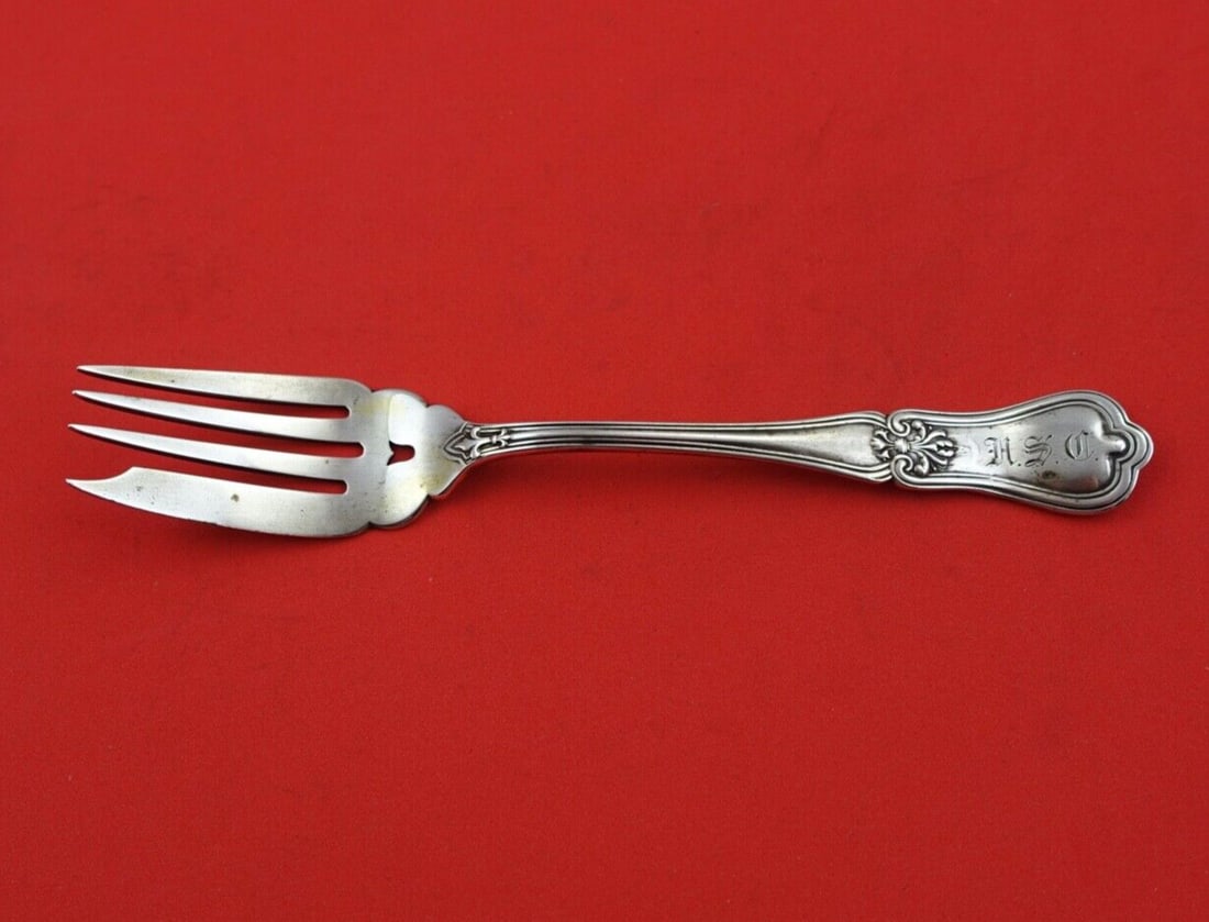 Gorham Imperial Sterling Silver 6 Inch Pierced Salad Fork Monogrammed: Gorham Imperial Sterling Silver 6 Inch Pierced Salad Fork Monogrammed This exquisite salad fork is part of the Imperial pattern by Gorham, crafted from high-quality sterling silver. Measuring 6 inches
