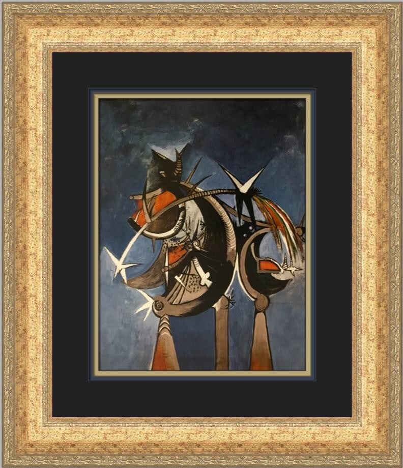 Graham Sitherland Thorn Heads Custom Framed Art Print 20x18: Graham Sitherland Thorn Heads Custom Framed Art Print 20x18 This stunning custom framed print titled "Thorn Heads" by artist Graham Sitherland showcases an exquisite blend of Expressionism, Impression