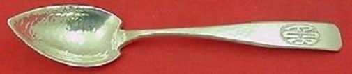 Schofield Elizabeth Tudor Hammered Sterling Silver Grapefruit Spoon: Schofield Elizabeth Tudor Hammered Sterling Silver Grapefruit Spoon Introducing the Elizabeth Tudor Hammered Grapefruit Spoon by Schofield, measuring 6 1/4 inches in length. This exquisite piece of fl